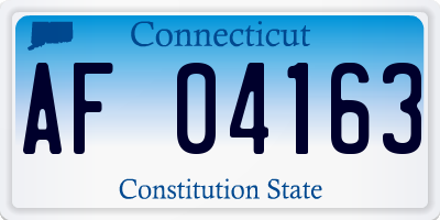 CT license plate AF04163