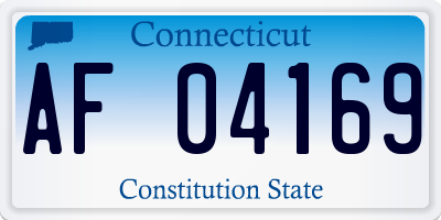 CT license plate AF04169