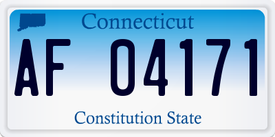 CT license plate AF04171