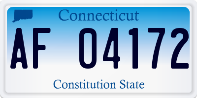 CT license plate AF04172