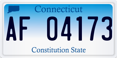 CT license plate AF04173