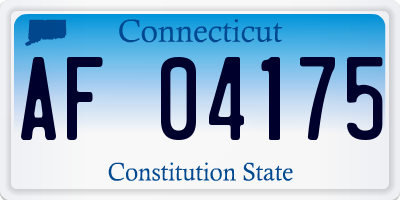 CT license plate AF04175