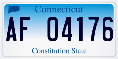 CT license plate AF04176