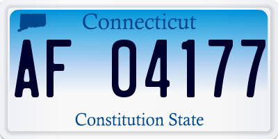 CT license plate AF04177