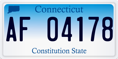 CT license plate AF04178