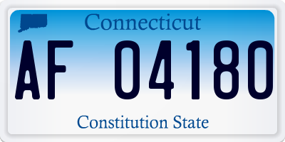 CT license plate AF04180