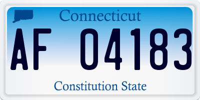 CT license plate AF04183