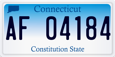 CT license plate AF04184