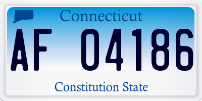 CT license plate AF04186