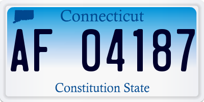 CT license plate AF04187