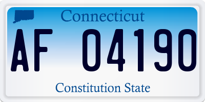 CT license plate AF04190