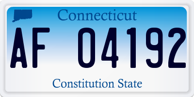 CT license plate AF04192