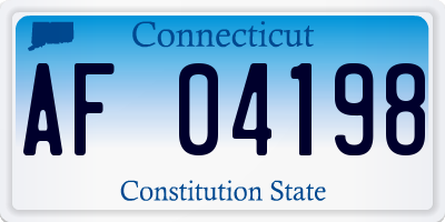 CT license plate AF04198