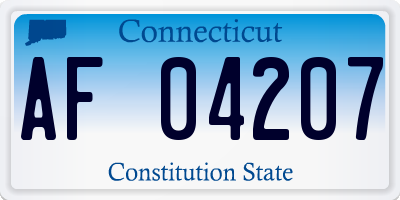 CT license plate AF04207