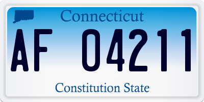 CT license plate AF04211