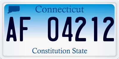 CT license plate AF04212