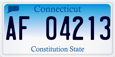 CT license plate AF04213