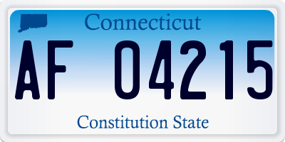 CT license plate AF04215