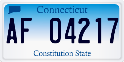 CT license plate AF04217