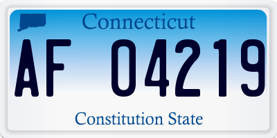 CT license plate AF04219