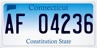 CT license plate AF04236