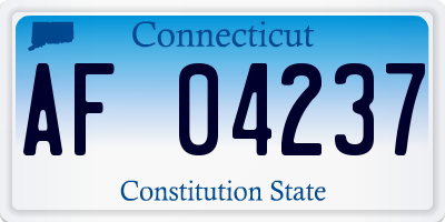 CT license plate AF04237