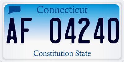 CT license plate AF04240