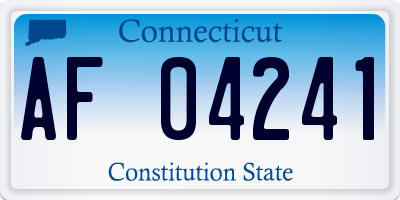 CT license plate AF04241