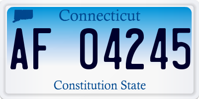 CT license plate AF04245