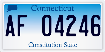 CT license plate AF04246