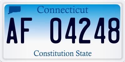 CT license plate AF04248