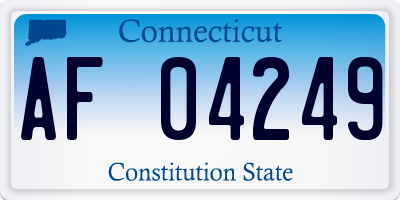 CT license plate AF04249