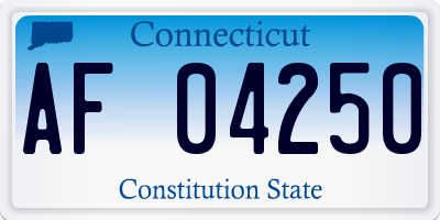 CT license plate AF04250