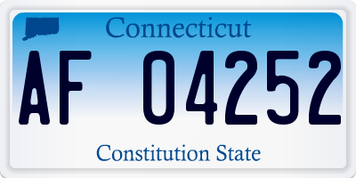 CT license plate AF04252