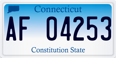 CT license plate AF04253