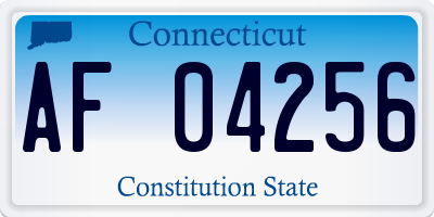 CT license plate AF04256