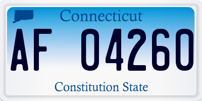 CT license plate AF04260