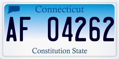 CT license plate AF04262