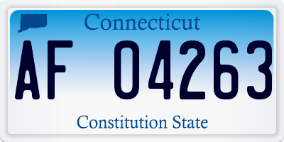 CT license plate AF04263