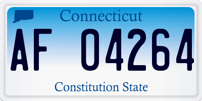 CT license plate AF04264