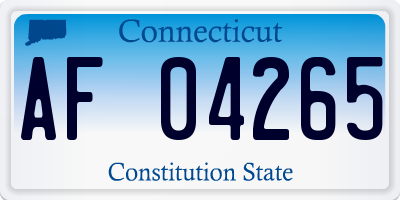 CT license plate AF04265