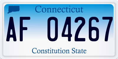 CT license plate AF04267