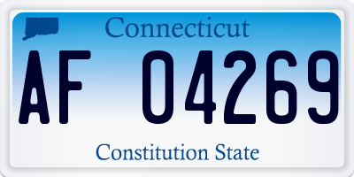 CT license plate AF04269