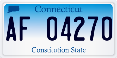 CT license plate AF04270