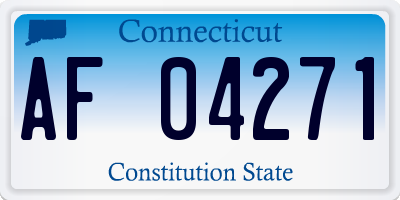 CT license plate AF04271