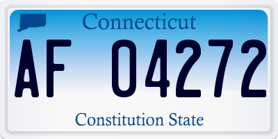 CT license plate AF04272