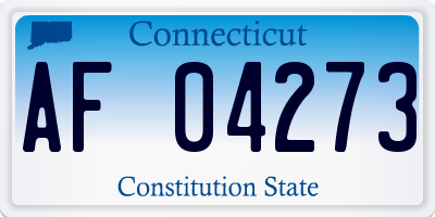 CT license plate AF04273