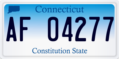 CT license plate AF04277