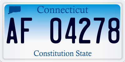 CT license plate AF04278