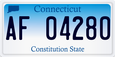 CT license plate AF04280